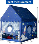Kids Play Tent Playhouse Indoor Tent for Kids Boys Toddler, Large Castle Play House Bed Tents Spaceship Outer Space Rocket Blue by TinyTreasures Baby Boutique