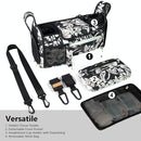 TOPDesign Universal Baby Stroller Organizer, Stroller Caddy with Detachable Mesh Bag & Heightened Insulated Cup Holders & Non-Slip Secure Hooks Accessories, Fits Most Strollers (Morning Glory) by TinyTreasures Baby Boutique