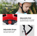 Kids Bike Helmet, Youth Toddler Boys Girls Helmets, 2 Size Adjustable for Ages 2-3-5-8-14 Years, Child Helmet with Visor and LED Light, Lightweight Multi-Sport Bicycle Scooter Cycling Helmets by TinyTreasures Baby Boutique