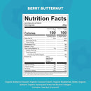 Serenity Kids 6+ Months Dairy Free Smoothie Baby Food - USDA Organic - Grass Fed Collagen Protein - 3.5 Ounce BPA-Free Pouch - Berry Butternut Protein Smoothie Baby Pouches - 6 Count by TinyTreasures Baby Boutique