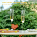 Champagne Flutes Set of 6 - Hand Blown Crystal Champagne Glasses With Long Stem - 7 oz Elegant Sparkling Wine Stemware - Unique Gift for Birthday,Wedding,Mother's Day,Housewarming by CozyNest Decor