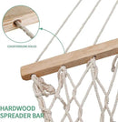 13FT Hammocks, Traditional Hand Woven Cotton Rope Hammock with Free Extension Chains for Outdoor Indoor Patio Yard 450 LSB Capacity for Two Person (Natural) by GreenHaven Gardens