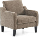 VINGLI Accent Chair for Living Room Chairs Light Brown Reading Chair for Bedroom Scooped Arm Chair Mid Century Modern Accent Chairs Upholstered Comfy Chair for Apartment, Waiting Room by CozyNest Decor