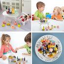 50 Pcs Miniature Food Drink Bottles Soda Pop Cans Pretend Play Kitchen Game Party Accessories Toys Hamburg Cake Ice Cream for 1/12 Doll House (25Food+25Drink) by TinyTreasures Baby Boutique