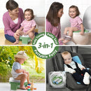 MCGMITT Portable Potty for Kids Travel - Foldable Training Toilet Chair for Toddler Girls with Storage Bags, Potty Training Toilet for Outdoor and Indoor Easy to Clean(Green) by TinyTreasures Baby Boutique