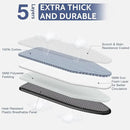 APEXCHASER Ironing Board, Full Size Iron Board with Iron Rest, lightweight Ironing Board with Height Adjustable, Extra Thick Heat-Resistant Cover with Padding, Heavy-Duty Sturdy Metal Legs, 43x13 Blue by CozyNest Decor
