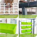 8 Pockets Vertical Planters,Wall Mounted Plastic Plant Grow Pots,Wall Pocket Planters for Indoor,Outdoor,Balcony,Garden Decoration,Light Green by CozyNest Decor