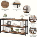 LVB Rustic Entryway Table, Industrial Extra Long Hallway Sofa Table, Wood Metal Narrow Console Table with Storage Shelf, Modern Skinny Couch Table for Foyer Living Room Bedroom, Rustic Brown, 70 Inch by CozyNest Decor