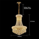 10 - Light Unique Empire Crystal Chandelier for Foyer Entryway Living Room Dining Room Bedroom Hallway Gold Finish by CozyNest Decor