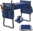 Patented Garden Kneeler and Seat Heavy Duty, Upgraded Garden Bench with Thicker Wider Soft Detachable Kneeling Pad, with 2 Tool Store Pouches, Nice for Mother Father Gardeners by GreenHaven Gardens