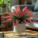 Artificial Agave Plants,Large UV Resistant Fake Agave Planters for Indoor and Outdoor Decorating Artificial Plants for Outdoors Fake Plants 2Pack, 28" Red by CozyNest Decor