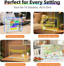 Led Drawing Board with Highlighter 7 Pcs,Led Note Board with Colors,13.7"X10" 6 Modes & 8 Colors Acrylic Dry Erase Board with Light,Doodle Glow Drawing Board,Gift Kids Toy for Home/Office/School by TinyTreasures Baby Boutique