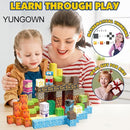 200PCS Magnetic Blocks Building Toys Set, Light Up Build 3D Magnetic Building Blocks for Kids Boys Girls Ages 3+, Magnet Cubes STEM Sensory Christmas Birthday Gift Construction Toys by TinyTreasures Baby Boutique