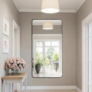 Bathroom Mirror 55" x 30", Large Rectangle Wall Mirror, Black Metal Frame Wall Mounted Mirrors for Bathroom, Vanity, Bedroom, Entryway Decor(Horizontal/Vertical) by CozyNest Decor
