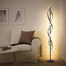 Unique Spiral Floor Lamp 3 Color Dimmable with Remote Standing Floor Lamp, Modern Creative Tall Lamp Control for Living Room Bedroom and Office Black by CozyNest Decor