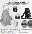 Water Bottle Holder with Strap, 4 Big Pockets with Compartment, 24oz/32oz/40oz Crossbody Water Bottle Carrier Bag by TinyTreasures Baby Boutique