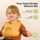 KeaBabies 2-Pack Silicone Baby Bibs for Eating - Sturdy Food-Grade Silicone Bibs for Babies Girl, Boy, Large Food Catcher, Clean & Put On Easily, Waterproof Toddler Feeding Essentials (Harvest) by TinyTreasures Baby Boutique