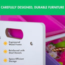 Humble Crew Kids Toy Storage Organizer with 12 Plastic Bins, White/Pink/Purple/Turquoise – Removable Bins for Playroom, Bedroom, Toddler Furniture for Boys and Girls Ages by TinyTreasures Baby Boutique