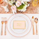 FLOWERCAT 60PCS Rose Gold Plastic Plates - Heavy Duty Rose Gold Plates Disposable for Party Wedding- Include 30PCS 10.25inch Dinner Plates and 30PCS 7.5inch Dessert Plates by CozyNest Decor
