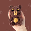Cookie Box Crochet Kit for Beginners - Learn to Craft Amigurumi Stuffed Animals - Knitting Gift for Kids and Adults - Beginner-Friendly Yarn - Stitch-by-Stitch Video Tutorial - Bear Bruno by TinyTreasures Baby Boutique