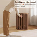 Stackable Stools Set of 4,4-in-1 Wood Stool,Round Wooden Stools with Anti-Slip Foot Pads for Kitchen,Bedroom,Living Room,Bar,No Assembly Required Durable and Space-Saving Design,18 inch (Walnut) by CozyNest Decor
