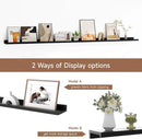 Floating Picture Ledge Shelves for Wall Set of 2, 72 Inches Picture Ledge Shelf with Long Large Nursery Book Shelf for Toys Storage Kids Bookshelf Wall Mounted Living Room Bedroom Decor Frames, Black by TinyTreasures Baby Boutique