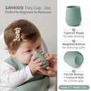 SAMiGO Silicone Baby Feeding Set, Baby Led Weaning Supplies, Suction Bowl Plate Bib Cup Self Feeding Spoons, Solid Food Eating Essentials, First Stage Utensils, 6+ Months by TinyTreasures Baby Boutique