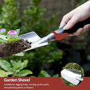 Garden Tool Set, 3 Piece Gardening Tools Includes Garden Trowel, Transplant Trowel and Hand Rake with Non-Slip Ergonomic Handle, Heavy Duty Garden Kit for Planting, Garden Gifts Red by GreenHaven Gardens