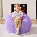 Homguava 2FT Bean Bag Chair,Teardrop Bean Bags Small Beanbag Chair with Memory Foam Filled and Ultra Soft Corduroy Cover for Living Room, Bedroom (Small,Purple) by TinyTreasures Baby Boutique