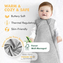 HAPIU Unisex Rayon Made from Bamboo Baby Sleep Sack TOG 1.0, 2-Way Zipper YKK, Wearable Blanket Baby by TinyTreasures Baby Boutique