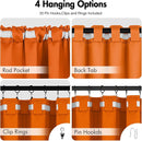 ANRODUO Back Tab Blackout Curtains for Bedroom Living Room, Rod Pocket Pinch Pleated Thermal Insulated Room Darkening Curtains 63 Inches Long 2 Panels, Orange, 42 x 63 Inch by TinyTreasures Baby Boutique
