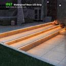 SLN01 Dotless COB Neon LED 16.4FT (5M) Strip Light DC24V 40-60W IP67 4x10mm, 10x10mm, 6x12mm Outdoor Rated Dimmable Low Voltage Silicone Strip Light