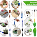 Succulent Tools, Mini Garden Tool Set, Transplanting Tools Set, Succulent Care kit for Succulent Miniature Gardening Plant, Multi, 13 Pcs by GreenHaven Gardens