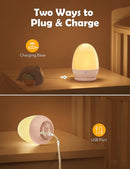 JolyWell Night Lights for Kids with Stable Charging Pad, Touch Control&Timer Setting, ABS+PC Baby Egg Lamp for Breastfeeding，Pink by TinyTreasures Baby Boutique