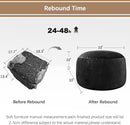 Bean Bag Chairs for Adults - Memory Foam Furniture BeanBag Chair - Kids/Teens Sofa with Soft Micro Fiber Cover - Round Fluffy Couch for Living Room Bedroom College Dorm - Carbon Black by CozyNest Decor