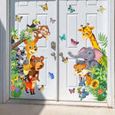 Jungle Animal Wall Decals, Cartoon Animal Sticker Safari Elephant Lion Monkey Wall Decals for Baby Room Playroom Bedroom Classroom Kindergarten Decor by TinyTreasures Baby Boutique