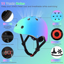 Color Gradient Adjustable Kids Bike Helmet Toddler Skateboard Helmets Boys Girls Child Ventilation Helmet for Multi-Sports Skating Cycling Scooter Balance by TinyTreasures Baby Boutique