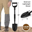 Small Shovel for Digging, 31 Inch Metal Spade Shovel with D-Grip Handle, Lightweight Short Gardening Digging Shovel by GreenHaven Gardens