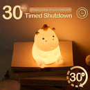 ATSUI Hippo Night Light, LED Squishy Novelty Animal Lamp, Food Grade Silicone, 2 Level Dimmable, Nursery Nightlight for Desk Decor, Funny Gifts Stuff for Boys Girls Baby, White Elephant Gifts by TinyTreasures Baby Boutique