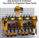 CCCEI Modular Power Tool Organizer Wall Mount with Charging Station. Garage 4 Drill Storage Shelf with Hooks, Screwdriver, Drill Bit Heavy Duty Rack, Tool Battery Holder Built in 8 Outlet Power Strip. by GreenHaven Gardens