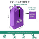reperkid Large Stroller Bag for Airplane Travel, Purple, 47" H x 24" W x 15" D, Fits Most Large, Single, Double, Jogging Strollers – Premium Waterproof Cover, Adjustable Shoulder Straps by TinyTreasures Baby Boutique