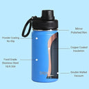DRINCO Stainless Steel Water Bottle Spout Lid Vacuum Insulated Double Wall Water Bottle Wide Mouth (40oz 32oz 22oz 18oz 14oz) Leak Proof Keeps Cold or Hot (14 oz, 14oz Royal Blue) by CozyNest Decor