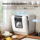 COMFEE' Countertop Dishwasher, Portable Dishwasher with 6L Built-in Water Tank, Mini Dishwasher with More Space Inside, 7 Programs, UV Hygiene& Auto Door Open, for Apartments, Dorms& RVs, White by TinyTreasures Baby Boutique