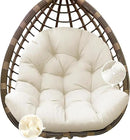 Egg Chair Cushion Replacement, Waterproof Outdoor Hanging Egg Chair Cushion Hammock Swing Chairs Cushions Pads, U-Shaped Thickened Cushions for Hanging Eggs Chairs, 47x33x7 Inches (Cream) by GreenHaven Gardens