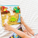 Wooden Chunky Puzzles Set - Dinosaurs, Vehicles and Pets Animals Wooden Puzzles Preschool Early Learning Toy Gift for Kids Toddlers 1-3 by TinyTreasures Baby Boutique