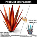 Large Tequila Rustic Sculpture, Rustic Metal Agave Plants for Outdoor Patio Yard, Home Decor Hand Painted Garden Yard Statue, Lawn Ornaments Yard Stakes (Red - L) by GreenHaven Gardens