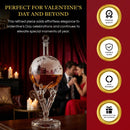 Love Crystal Decanter, For Wine & Whiskey The Wine Savant - 12" Tall