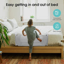 Baby Bed Rail Guard for Toddlers - 35.1" Toddler Bed Side Rails for Crib, Twin, Full, Queen Bunk Size Bed Swing Down Bedrail Extral Tall Child Safety Side Railing Guards for Kids by TinyTreasures Baby Boutique