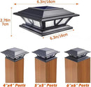 SIEDiNLAR Solar Post Lights Outdoor 2 Modes LED Deck Fence Cap Light for 4x4 5x5 6x6 Posts Patio Garden Decoration Warm White/Cool White Lighting Black (1 Pack) by GreenHaven Gardens