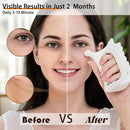 6-in-1 Ceramic Gua Sha Tool for Face & Body - Manual Facial Massage for Lymphatic Drainage, Jaw Lifting, Puffiness Care, Neck Massage for Stress Relief at Home, Self Care Gift for Mum Wife White by CozyNest Decor